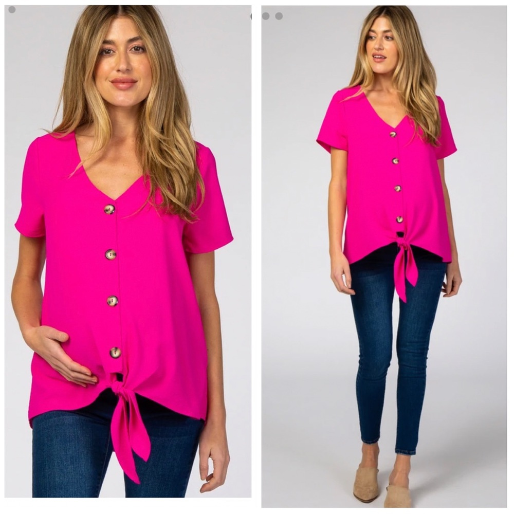 NWT hot pink maternity top